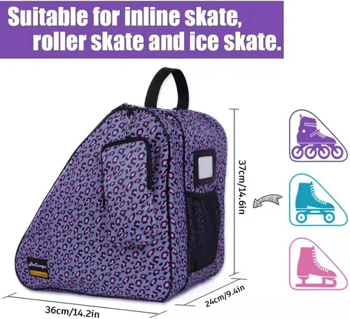 Vista 2 de Holisogn Bolsa de patinaje en línea y ruedas, bolsas de alta calidad y moda para niños, niños, adolescentes, adultos