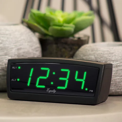 Vista 4 de Equity by La Crosse 30229 Reloj despertador digital LED, 0.9 pulgadas, verde