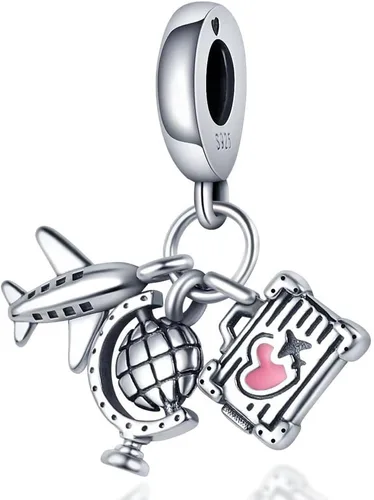 Vista 150 de LNQOBU Happy Life - Colgante para pulseras de abalorios, plata de ley 925 para mujer (con un espaciador de cuentas)