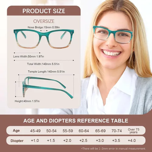 Vista 3 de Paquete de 3 lentes de lectura para mujer, estilo moderno, lectores de computadora +1.0