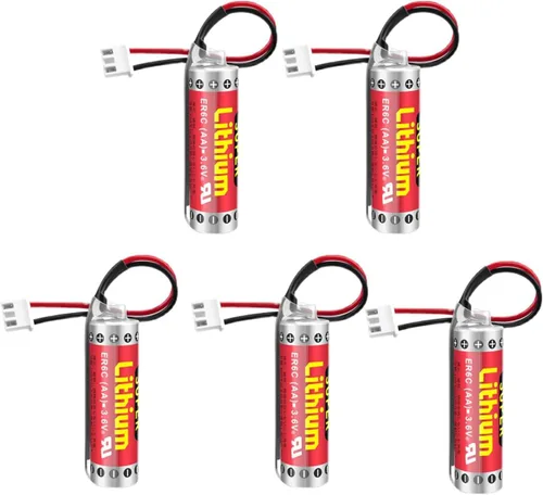 Vista 8 de NOUCHU - Batería de litio AA no recargable ER6C 3.6V 1800mAh con enchufe para FX F2-40BL