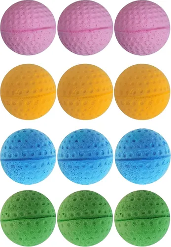 Vista 8 de Pelota de espuma para gatos, juguete de fútbol (4 unidades)
