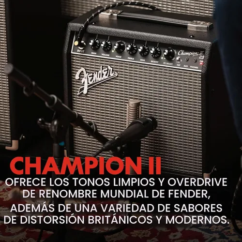 Vista 4 de Fender Champion II - Amplificador combinado de guitarra eléctrica de 25 W Negro