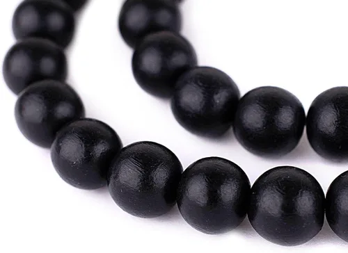 Vista 202 de TheBeadChest: cuentas de madera redondas naturales de 0.315 pulgadas, cuentas de madera sueltas espaciadoras para fabricar joyas, 4 tamaños