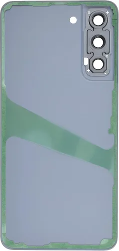 Vista 2 de Reemplazo de la cubierta del panel trasero de plástico grafito para Samsung Galaxy S21 FE 5G con marco de cámara trasera Cubierta de vidrio