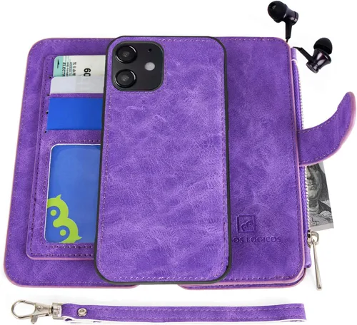 Vista 31 de MODOS LOGICOS Funda para iPhone 11, cartera desmontable, 2 en 1, almacenamiento en efectivo con cremallera, hasta 14 ranuras para tarjetas, 1 Negro