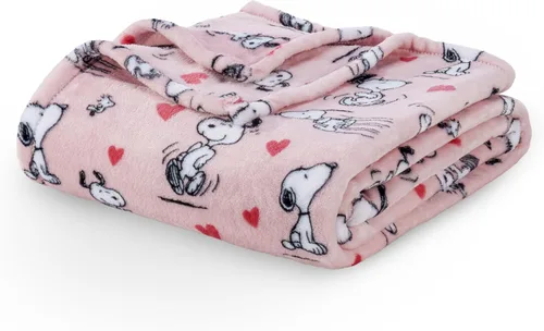 Vista 36 de Berkshire Peanuts® VelvetLoft® - Manta de felpa de Snoopy con bonito personaje, acogedora manta Fairisle Crimson Neutral, manta de 55 x 70 pulgadas