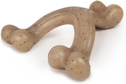 Vista 14 de Nylabone Juguete masticable fuerte de hueso de fémur gourmet para cachorros, juguetes calmantes para la dentición de cachorros, enriquecimiento