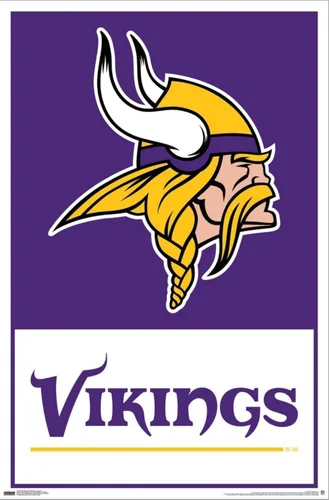 Vista 2 de Trends International NFL Minnesota Vikings - Póster de pared en lienzo con logotipo 21