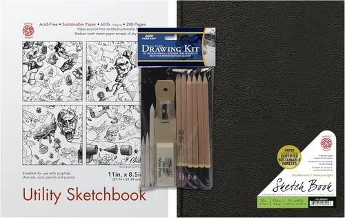 Vista 2 de Pentalic Cuaderno de bocetos utilitario, 8-1/2 pulgadas por 11 pulgadas