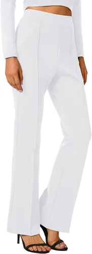 Vista 64 de Urban CoCo Pantalones de trabajo elásticos con corte de bota, pantalones de yoga pequeños para oficina casual