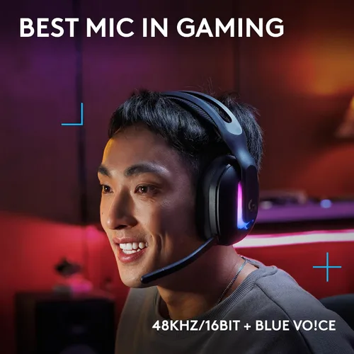 Vista 3 de Logitech G 522 Lightspeed - Auriculares inalámbricos para juegos, LIGHTSYNC RGB, micrófono de ancho de banda completo y audio sincronizado avanzado
