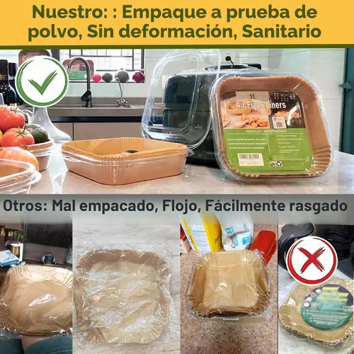 Vista 5 de Forros pequeños para freidora de aire Cosori 2.1qt
