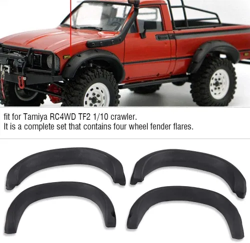 Vista 7 de Coche RC a escala 1/10, ruedas de goma duraderas, cejas, llamaradas, control remoto, rastreador para aventuras todoterreno, niños y adultos