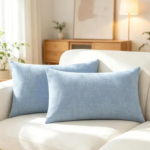 Vista 88 de CaliTime - Paquete de 2 fundas de almohada acogedoras para sofá, decoración del hogar, felpilla suave teñida sólida, 16 x 16 pulgadas, marrón Marrón