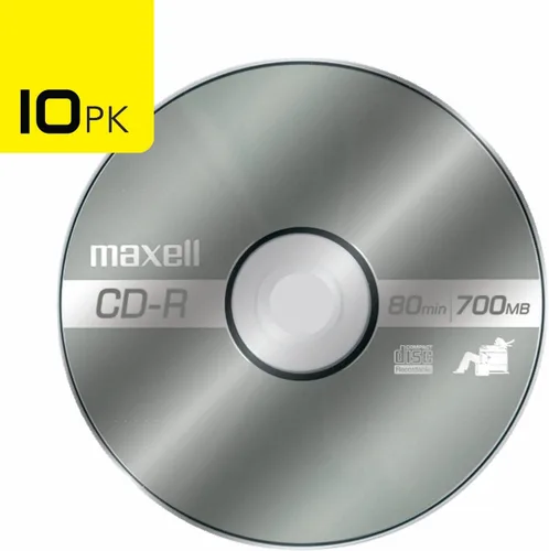 Vista 2 de Maxell MAX648210, CD grabable multimedia - Reproducción de superficie sin ruido CDs 700Mb de almacenamiento y hasta 48x - CD en blanco