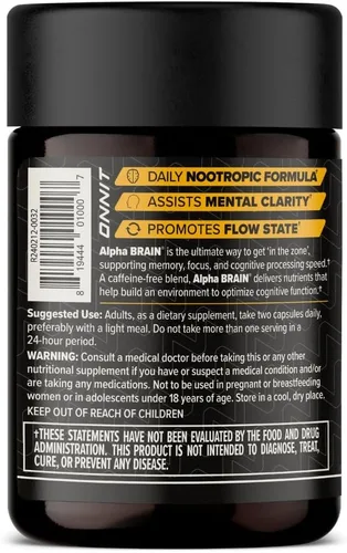 Vista 7 de ONNIT - Suplemento para el cerebro en cápsulas Alpha Brain