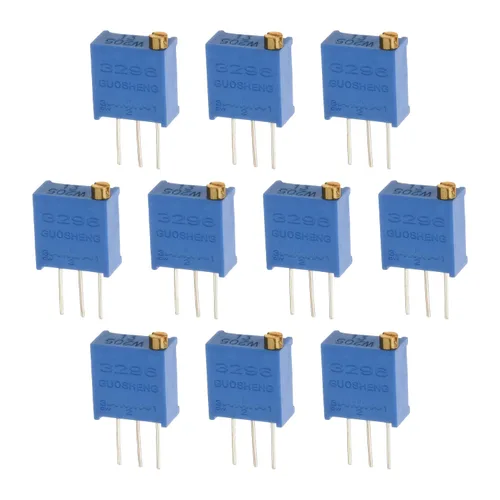 Vista 8 de Fielect 20 Potenciómetros de recortadora multigiro de 100R Ohm Potenciómetros de resistencia variable de 3 pines, 3296W-101