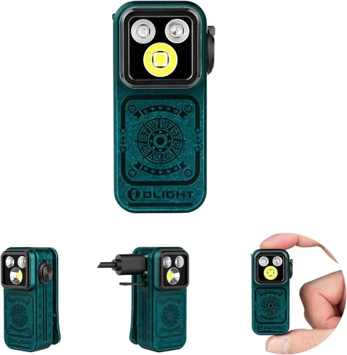 Vista 12 de OLIGHT Oclip Pro S - Linterna recargable EDC con clip, color negro