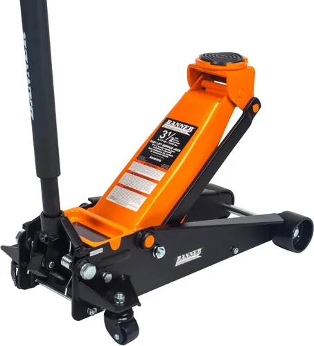 Vista 2 de Blackhawk Banner Gato de piso de 3.5 toneladas - Elevador hidráulico profesional resistente para automóvil, camión, SUV