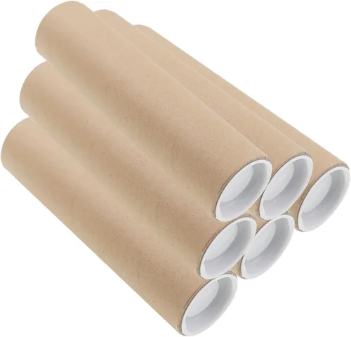Vista 14 de Tubo de correo con tapa, tubo de póster de papel kraft resistente, tubo de cartón redondo, tubo de póster de envío duro, tubo de póster de cartón