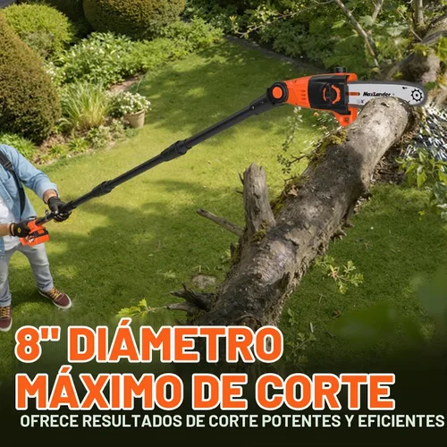 Vista 3 de Sierra de poste inalámbrica de 8 pulgadas 20V con batería y cargador 2× Negro