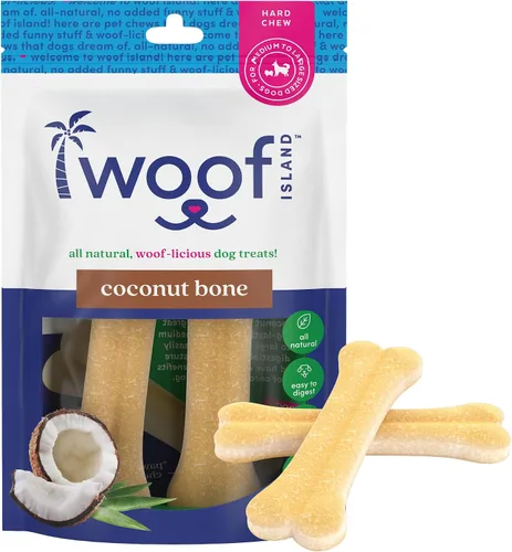 Vista 7 de Coconut Bones - Golosinas de coco naturales para mascotas de primera calidad para perros, masticables saludables para cachorros, ricos en vitaminas