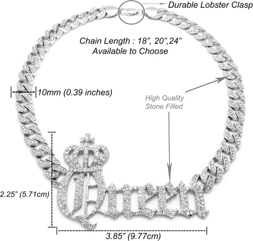 Vista 4 de Collar de cadena cubana Miami de 0.394in, 18, 20, 24 pulgadas