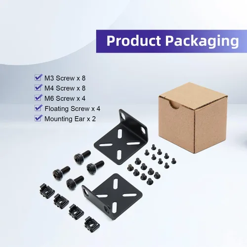 Vista 5 de Kit de montaje en rack para switches de 17.3 pulgadas, orejas de rack ajustables para productos Buffalo Tech, Cisco, NETGEAR, Dell, D-Link, Linksys