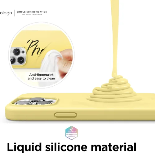 Vista 4 de elago Compatible con Funda para iPhone 13 Pro Max, Funda de Silicona Líquida, Cubierta Protectora de Pantalla y Cámara de Cuerpo Completo, A Prueba