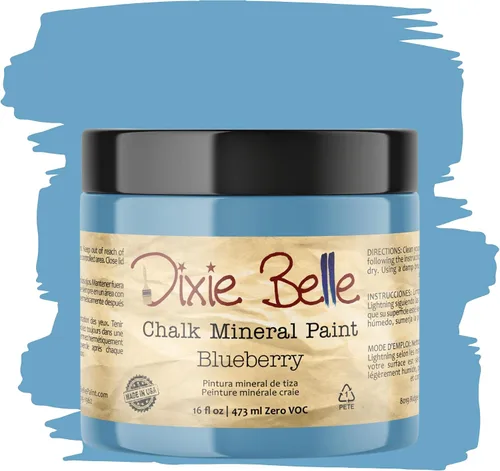 Vista 340 de Pintura para muebles con acabado de tiza Dixie Belle Paint Company - Amatista (4oz) - Pintura mineral de tiza chic púrpura profundo mate