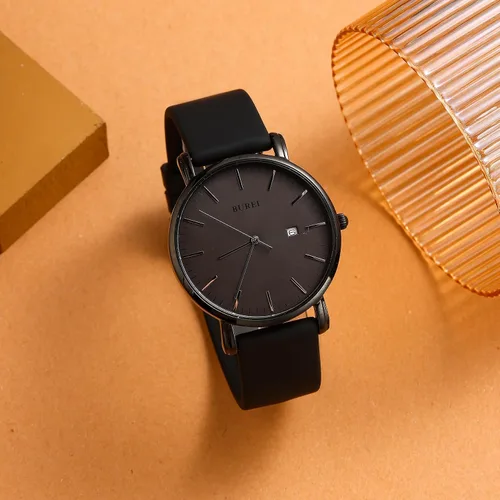 Vista 3 de BUREI Relojes de pulsera para hombre, relojes minimalistas de moda, analógicos de cuarzo, impermeables para hombres