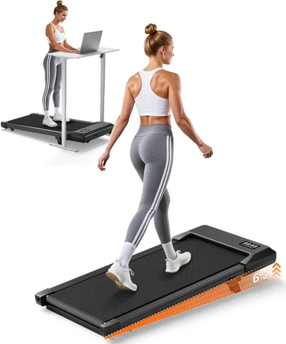 Vista 11 de Walking Pad with 6% Incline, 300LBS Capacity Under Desk Treadmill for Home Office, Quiet Portable Mini Treadmill with App & Remote Control, No