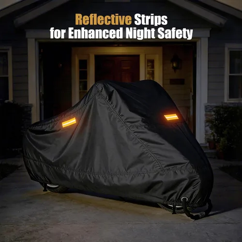Vista 4 de 300D Motorcycle Cover Waterproof Outdoor 96.5 inch