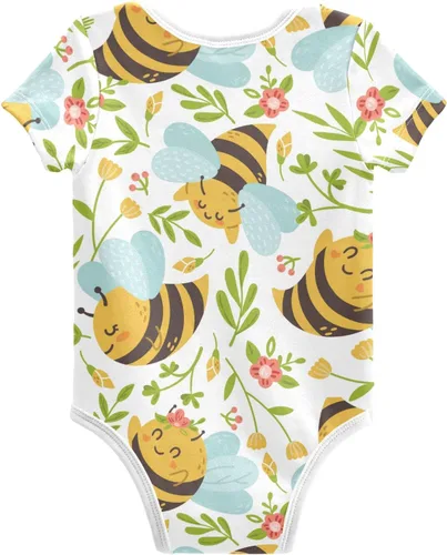 Vista 2 de vvfelixl Body para bebé niña Llama Alpaca Cactus Manga Corta Algodón Ropa de Bebé Para Niñas 0-24 Meses Negro