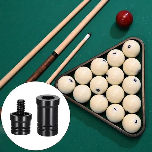 Vista 5 de Protector de juntas de taco de billar de 3/8 x 10 pulgadas, protector de articulaciones de palo negro para jugadores de billar