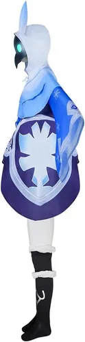 Vista 4 de Weixu Games Abyss - Disfraz de mago para cosplay Genshin Impact Ice Precioso uniforme de capa, traje de Halloween