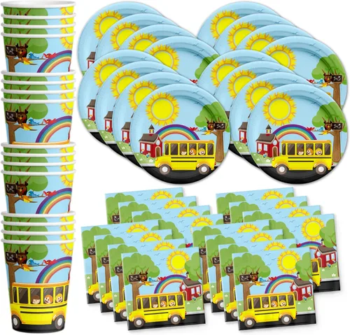 Vista 20 de Juego de suministros para fiesta de cumpleaños de motociclistas, platos, servilletas, vasos, vajilla para 16