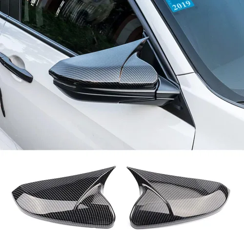 Vista 2 de Cubierta de tapa de espejo lateral de puerta ABS Compatible con Honda Civic 2016-2021 10ª Generación Sedán Cupé Hatchback Protectores de espejo