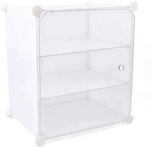 Vista 5 de Zapatero portátil de 12 niveles, organizador de 96 pares de zapatos con puerta transparente, fácil montaje, caja de zapatos apilable de plástico