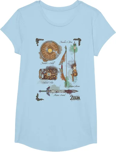 Vista 16 de Zelda Breath of The Wild Link Inventory - Camiseta gráfica Gris Oscuro