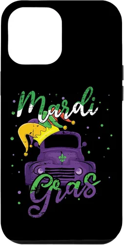 Vista 6 de Funda para iPhone 15 Truck Jester 2024 Mardi Festival Parade Beads Mardi Gras