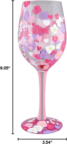 Vista 7 de Enesco Copa de vino I Love You Mom, STD, Multicolor