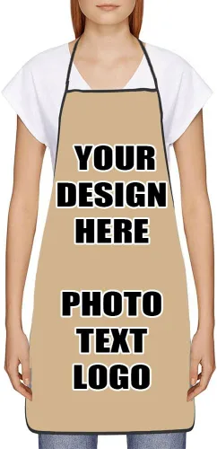 Vista 38 de Delantales personalizados con diseño de imagen de texto fotográfico para adultos, hombres, mujeres, parrilla, cocina, 40