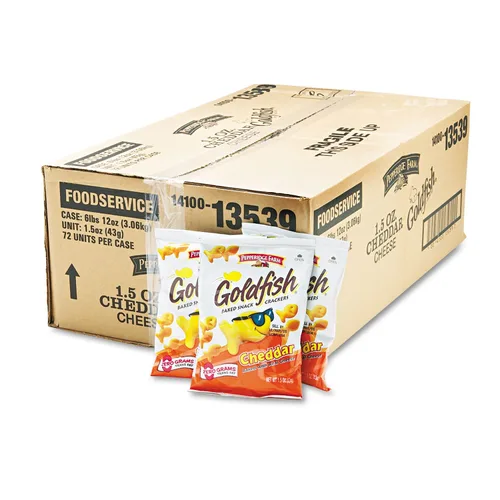 Vista 3 de Pepperidge Farm Goldfish, Cheddar, bolsas de 1.5 onzas (paquete de 72)