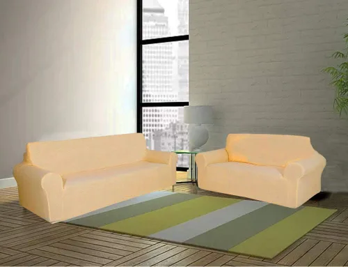 Vista 2 de Sapphire Home Juego de fundas para sofá y sofá biplaza de 2 piezas, fundas de sofá y sofá biplaza, ajuste elástico, sin arrugas, protector