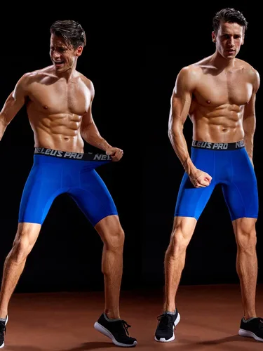 Vista 7 de NELEUS Paquete de 3 pantalones cortos de compresión para hombre
