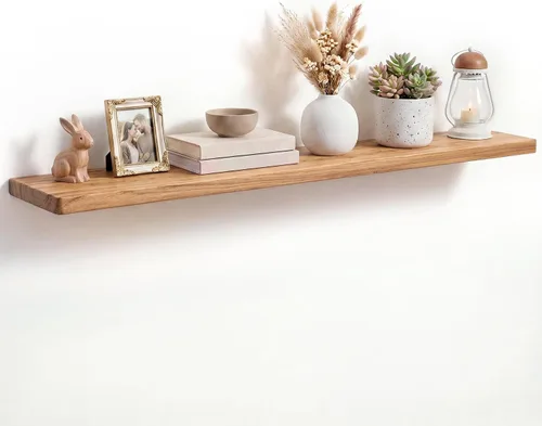 Vista 57 de Estantes flotantes para decoración de pared, estantes rústicos de madera recuperada de 24 x 8 pulgadas, estantes de montaje en pared resistentes