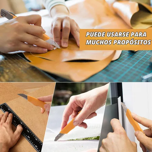 Vista 6 de Mulwark Juego de Cuchillo Utilitario Retráctil de Caja de 11 Piezas - Cuchillo de Artesanía Resistente con 10 Cuchillas de Corte de 9 mm de 30