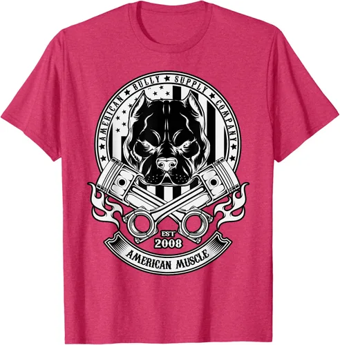 Vista 20 de American Muscle - Camiseta de cabeza dura Pit Bull American Bully, Negro, S